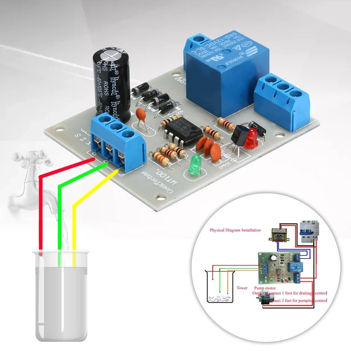 12V Automatic Water Liquid Level Controller Sensor Module Water Level Detection — Pricio