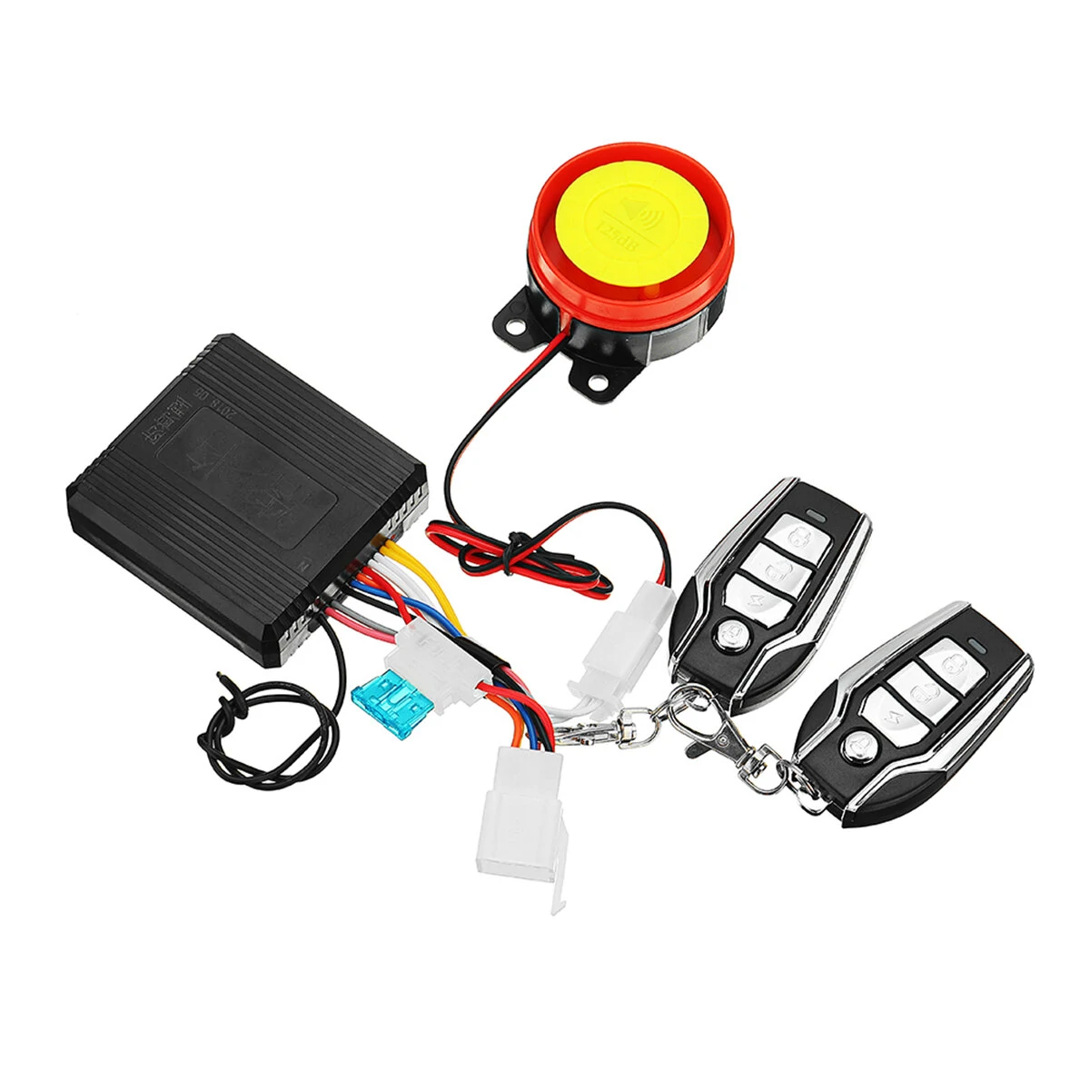 12V Motorcycle Two-way Anti-theft Security Alarm System with Engine Start Electric Scooter Remote Control Key — view 4