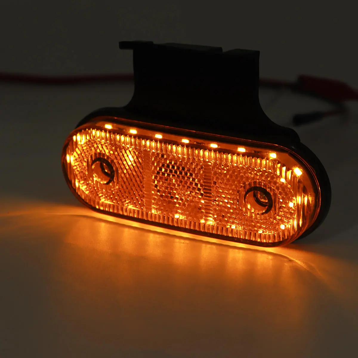 12V/24V 20 LED Side Marker Lights Reflector Lamp Amber With Bracket For Truck Tr — view 3