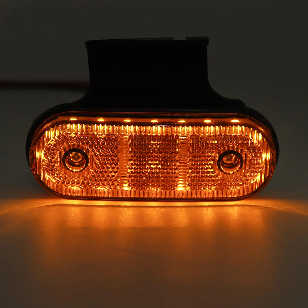 12V/24V 20 LED Side Marker Lights Reflector Lamp Amber With Bracket For Truck Tr — view 4