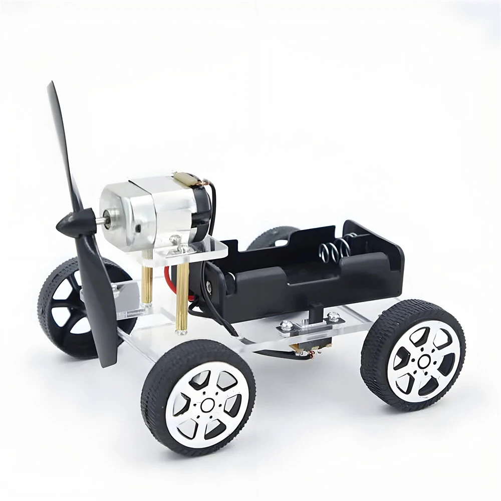 130 Brush Motor Creative Wind Powered Car Material Kit Students DIY Handmade Science Technology Small Production Experiment Toys — Pricio