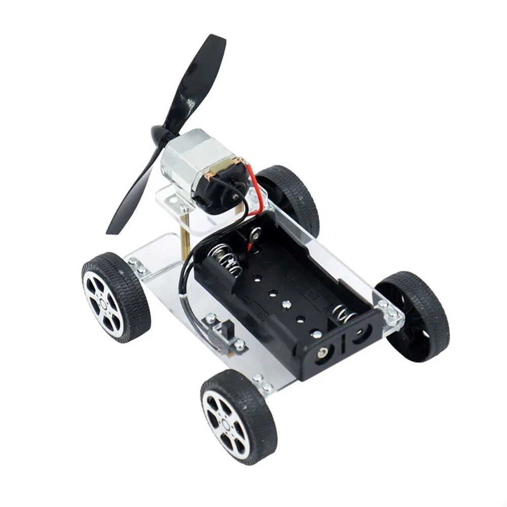 130 Brush Motor Creative Wind Powered Car Material Kit Students DIY Handmade Science Technology Small Production Experiment Toys — view 3