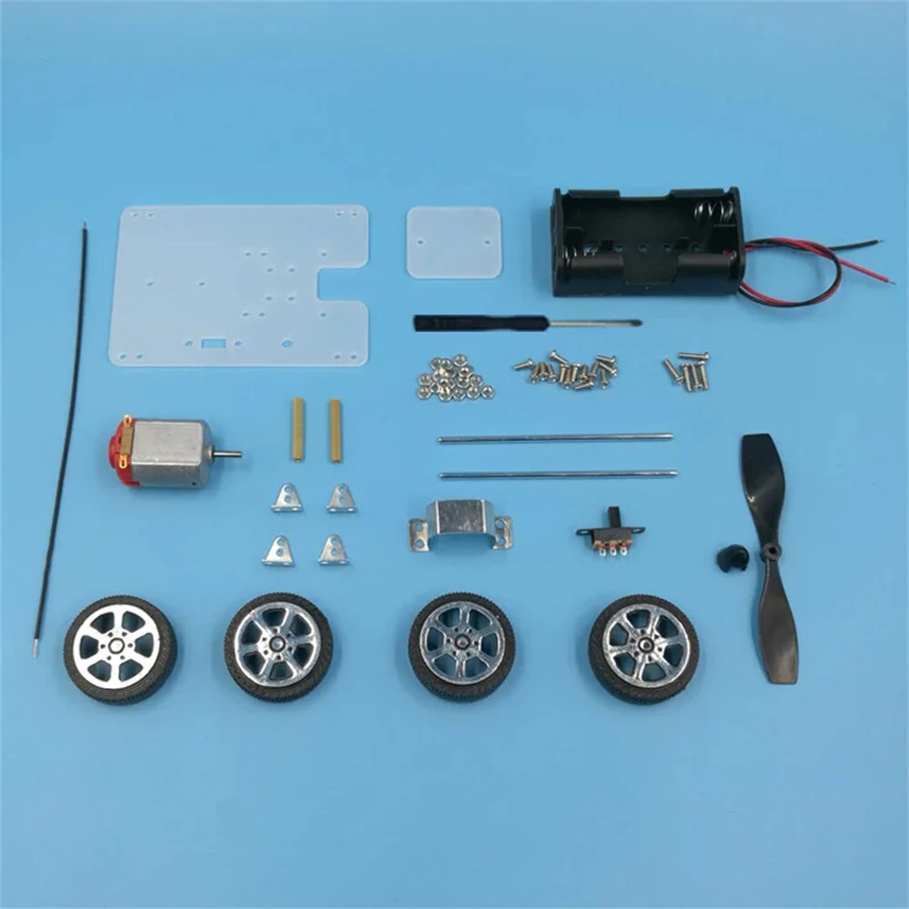 130 Brush Motor Creative Wind Powered Car Material Kit Students DIY Handmade Science Technology Small Production Experiment Toys — view 8