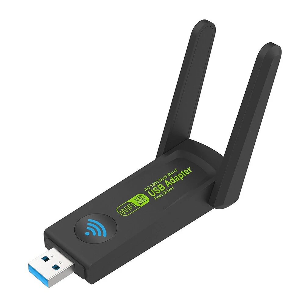 1300M USB3.0 WiFi Adapter 2.4G/5GHz Wireless Dual Band Wi-Fi Dongle Network Card Receiver for PC Desktop Laptop — view 2