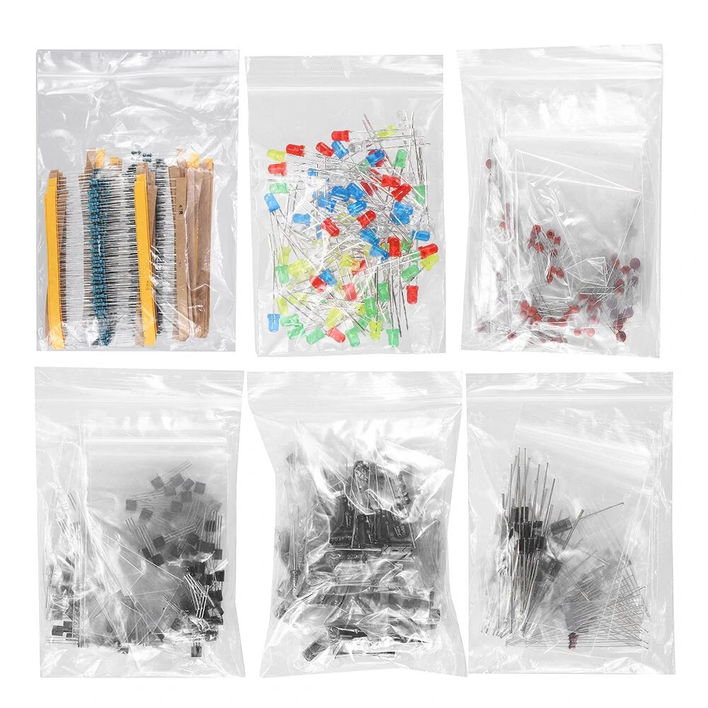 1390pcs Electronic Components Basic Starter Kit LED Diode Transistor Capacitor Resistance Potentiometer Kit — view 2