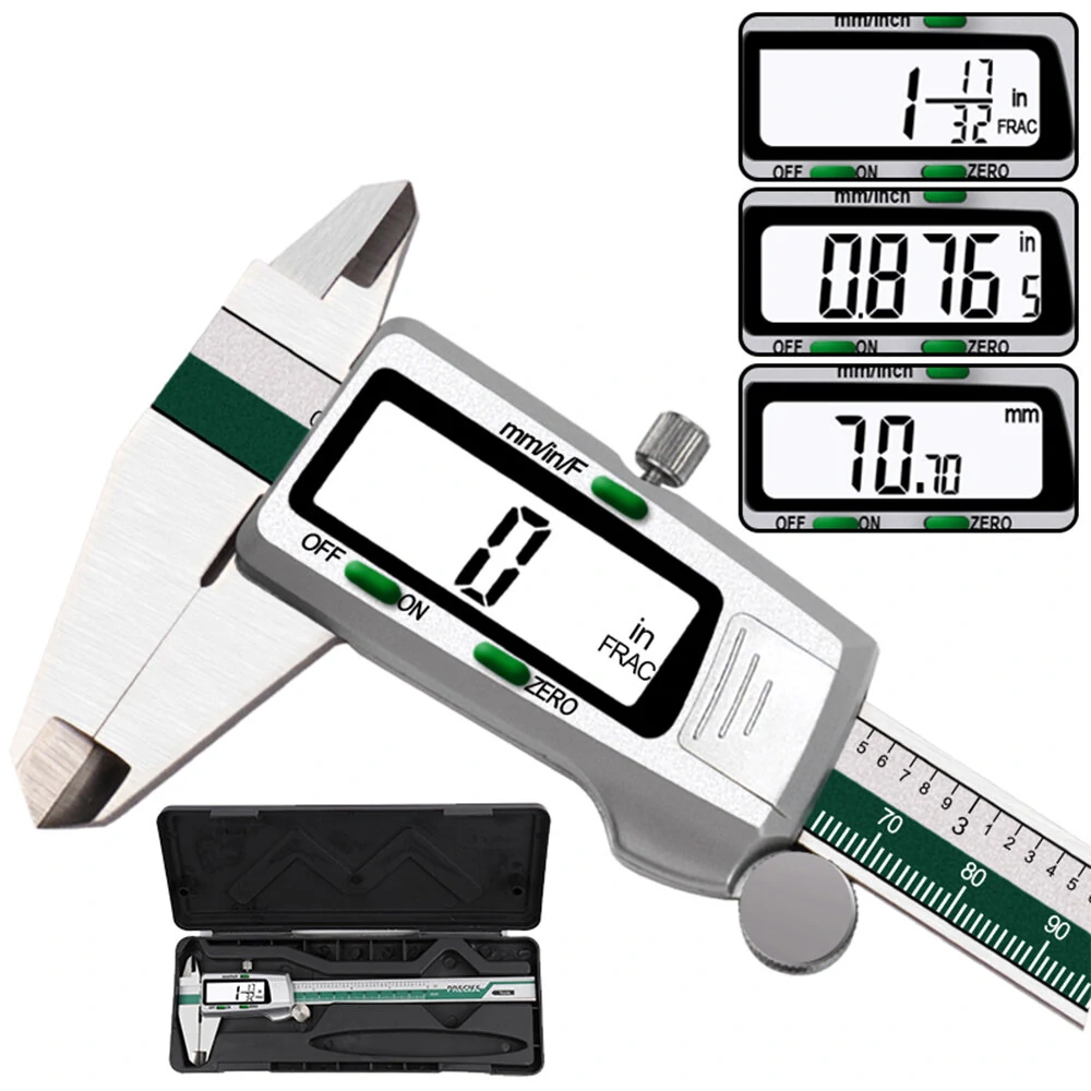 150mm Stainless Steel LCD Screen Display Digital Caliper 6 Inch Fraction / MM / Inch High Precision Stainless Steel LCD Vernier Caliper — Pricio