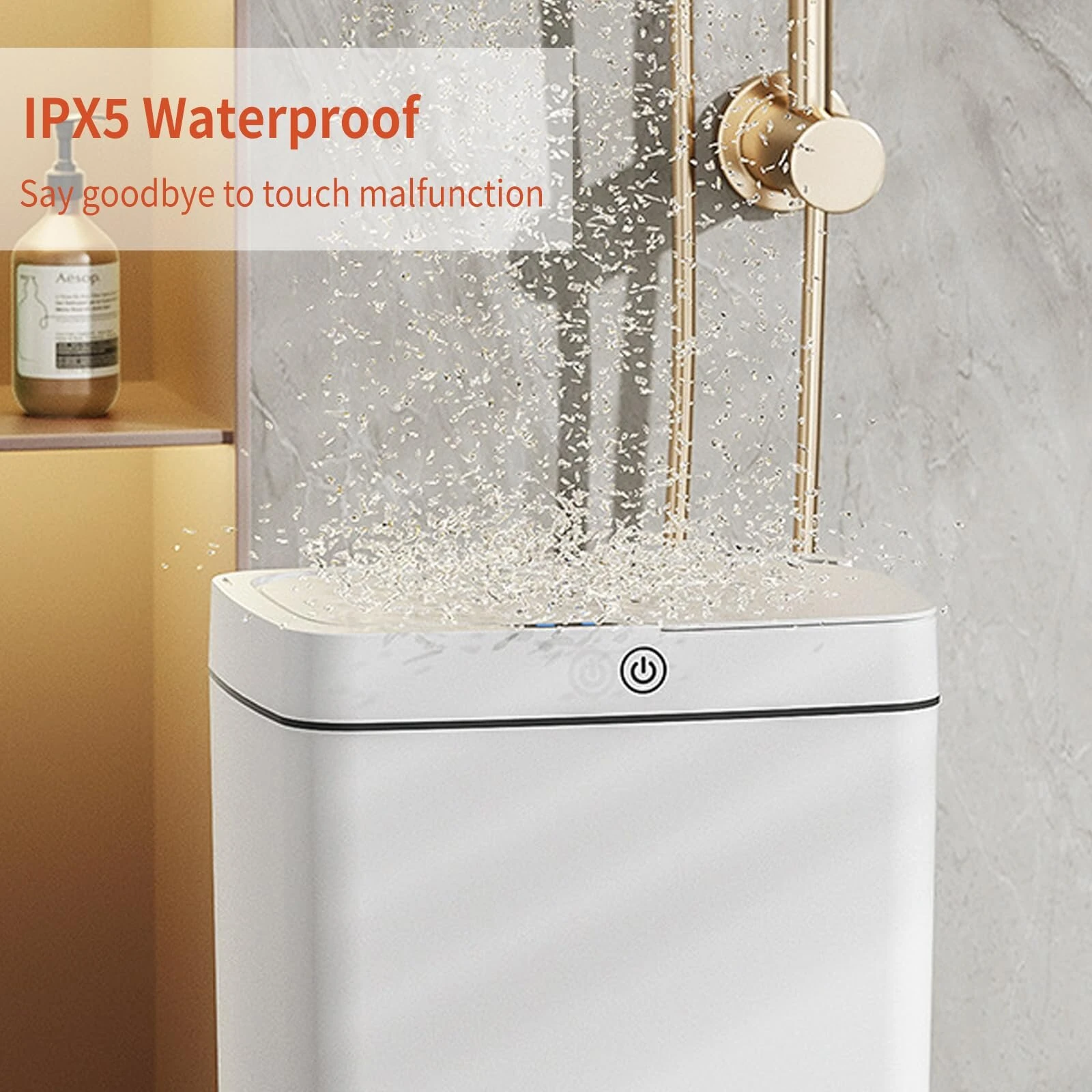 15L Automatic Trash Can with Smart Sensor Easy Fast Packing Non-contact Trash Can with Lid Waterproof Sensor Trash Can for Kitchen Bathroom Office — view 7