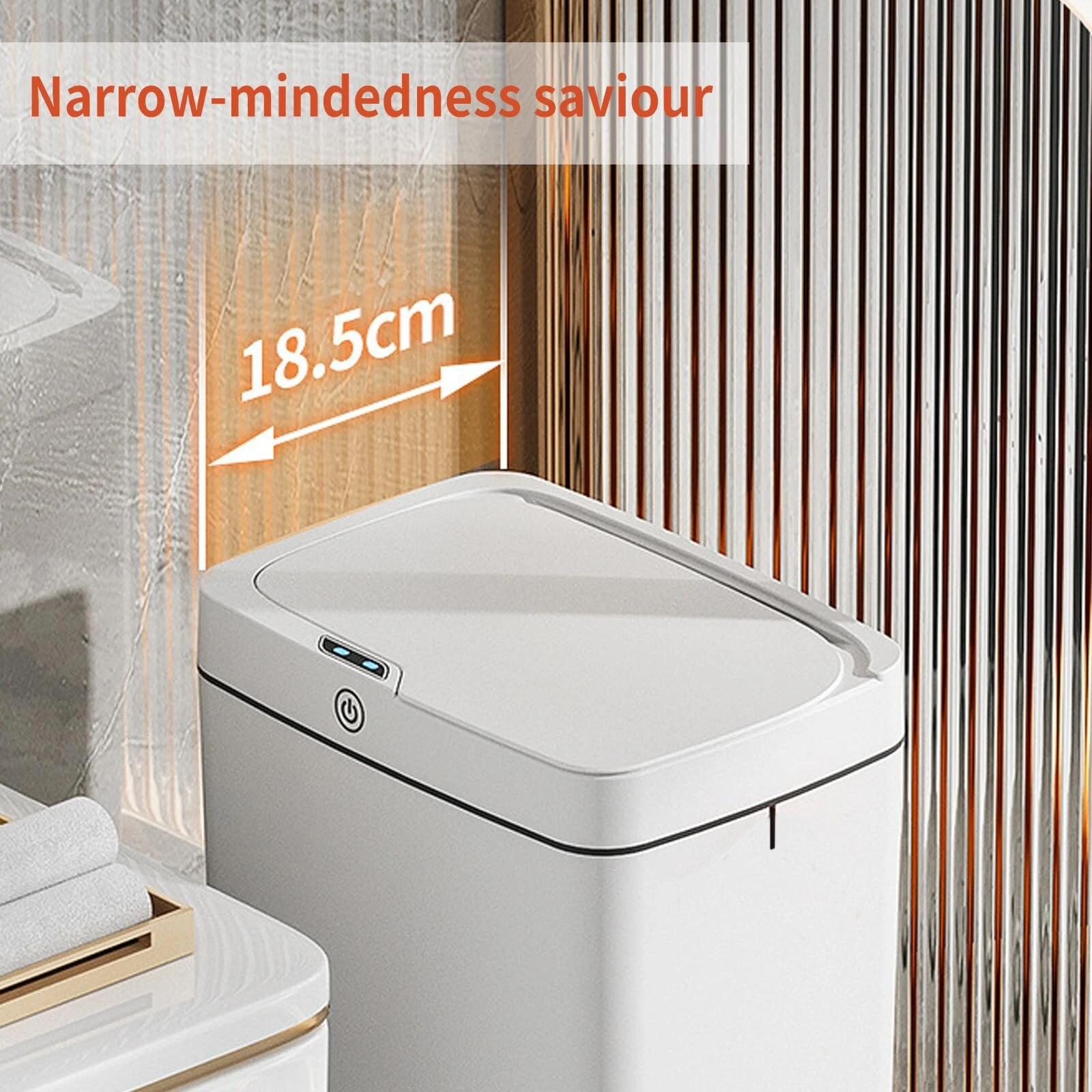 15L Automatic Trash Can with Smart Sensor Easy Fast Packing Non-contact Trash Can with Lid Waterproof Sensor Trash Can for Kitchen Bathroom Office — view 8