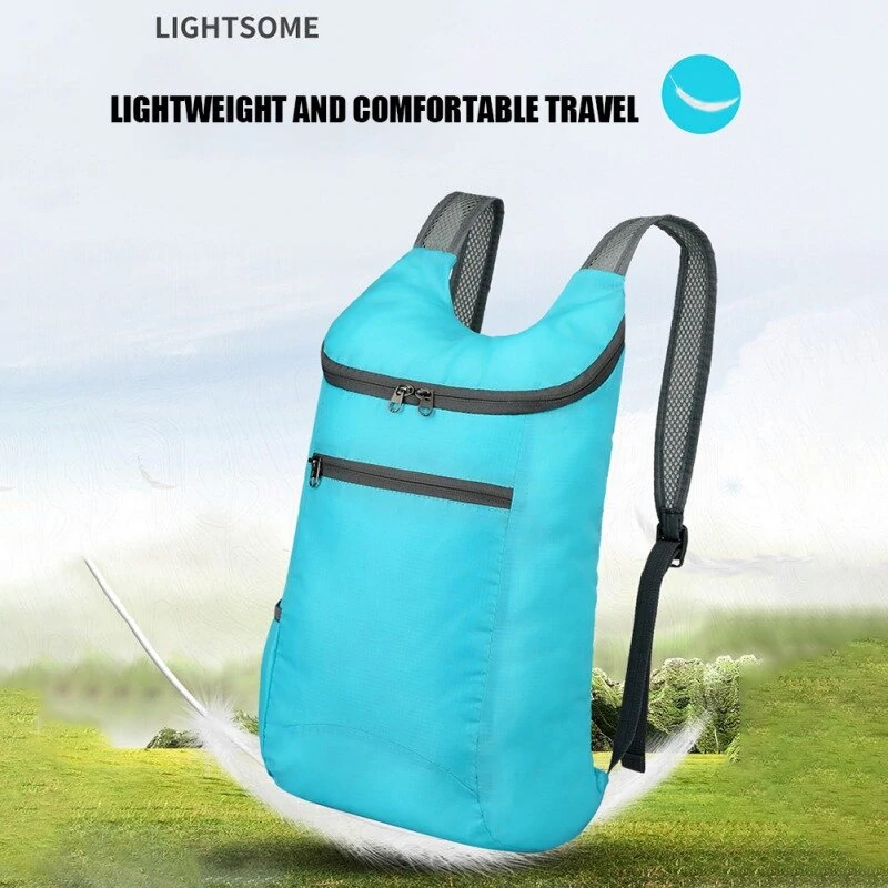 15L Waterproof Folding Backpack Ultralight Camping Backpack Outdoor Daypack Men Women Foldable Traveling Hiking Cycling Backpack — view 5