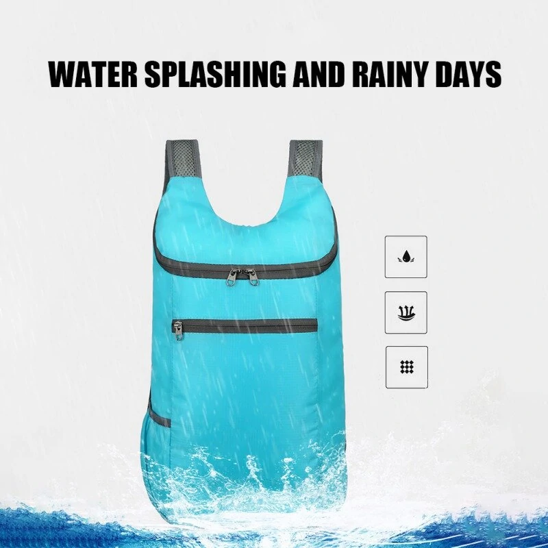 15L Waterproof Folding Backpack Ultralight Camping Backpack Outdoor Daypack Men Women Foldable Traveling Hiking Cycling Backpack — view 6