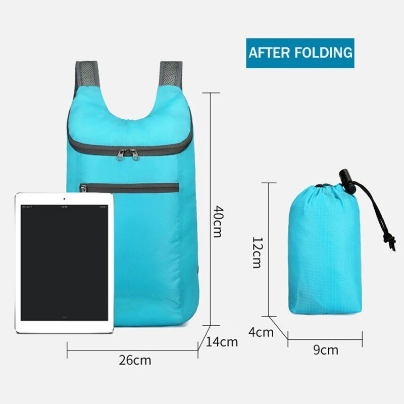 15L Waterproof Folding Backpack Ultralight Camping Backpack Outdoor Daypack Men Women Foldable Traveling Hiking Cycling Backpack — view 7