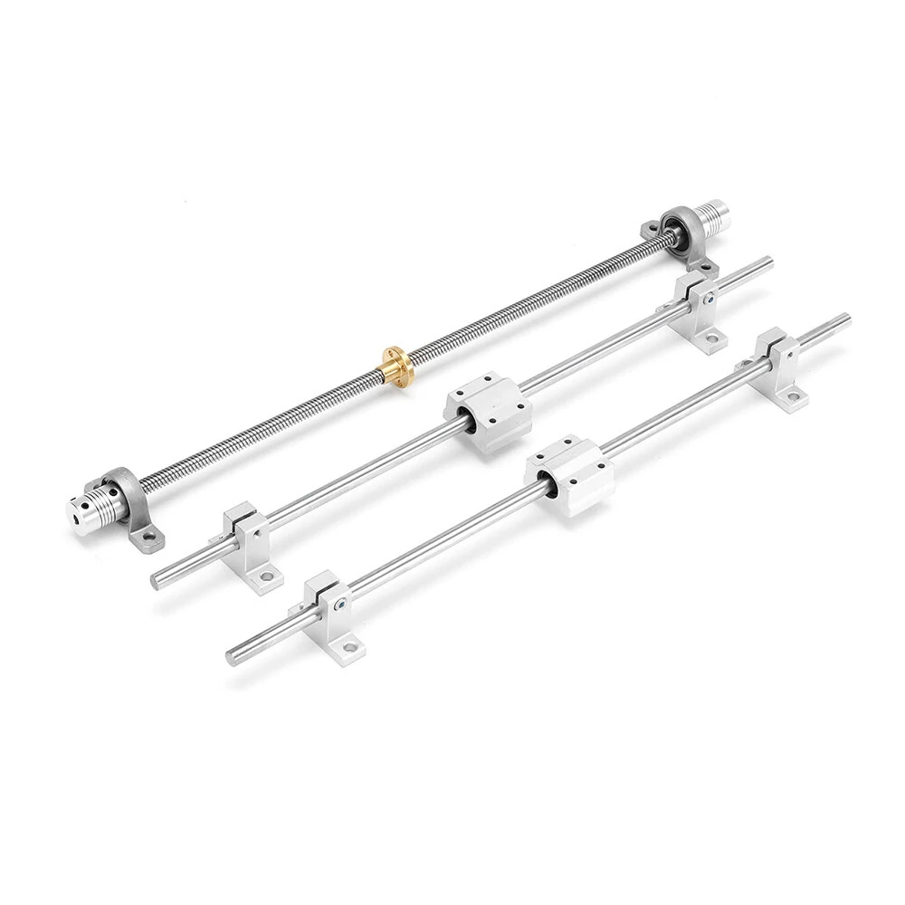 15pcs 400mm CNC Parts Optical Axis Guide Bearing Housings Aluminum Rail Shaft Support Screws Set — view 4