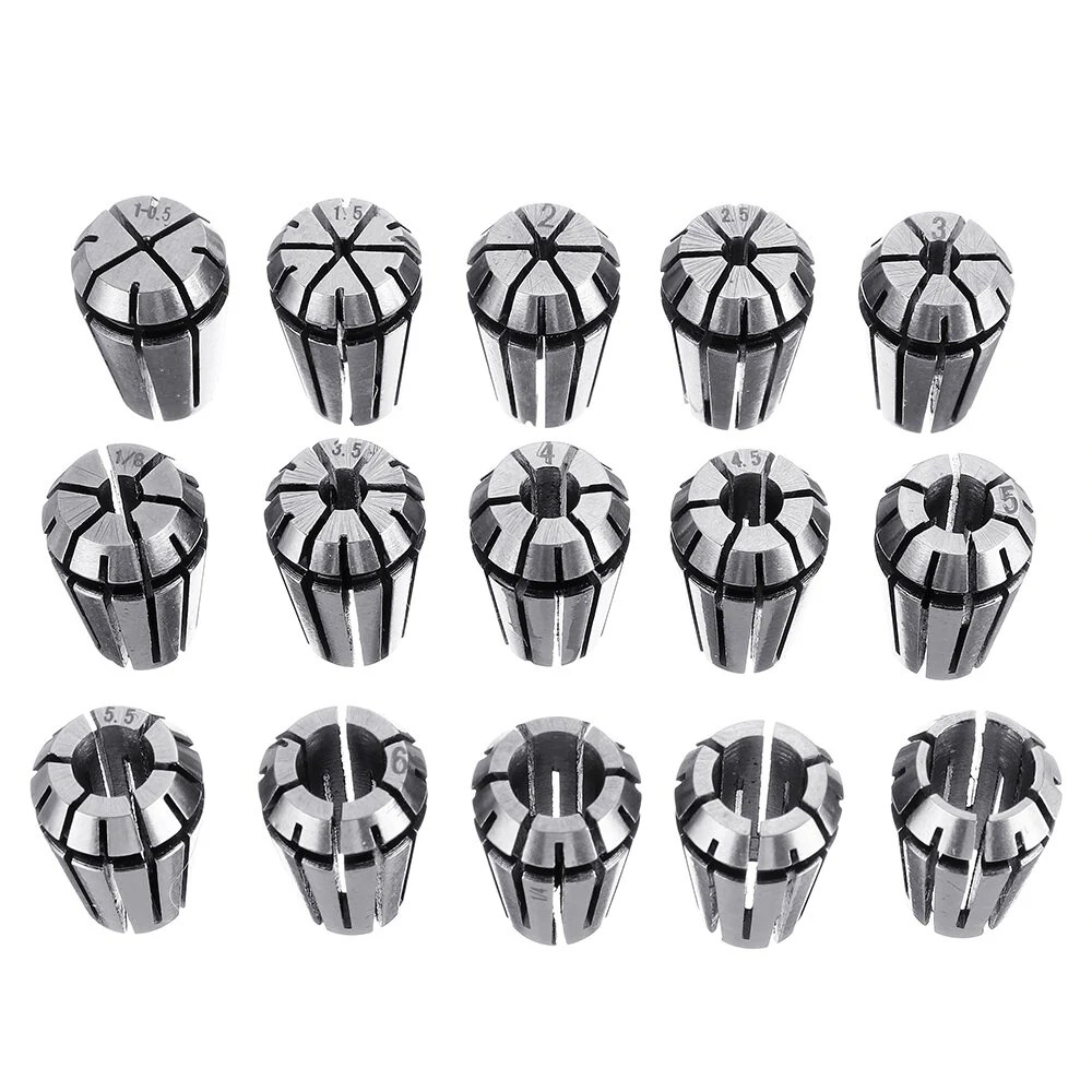 15pcs ER11 1-7mm Spring Collet Set for CNC Milling Lathe Tool — Machifit