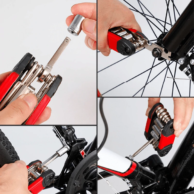 16 In 1 Bicycle Multitool  Repair Tool Kit With Bike Tire Levers Hex Wrench  For Road Mountain Bikes Accessories — view 4
