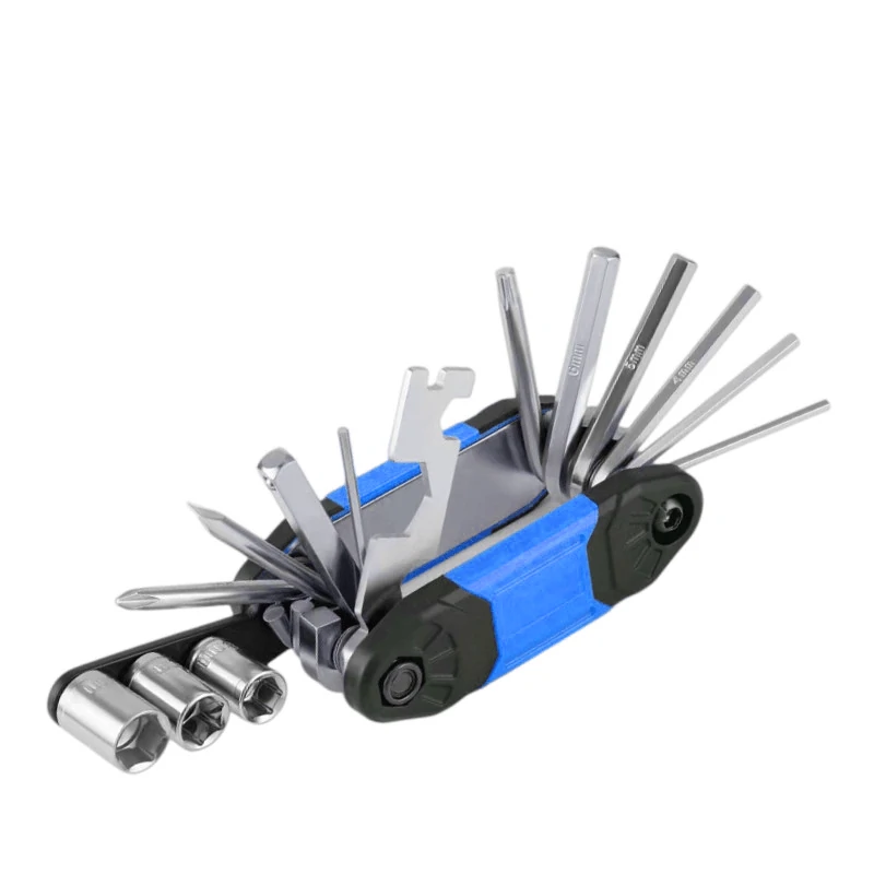 16 In 1 Bicycle Multitool  Repair Tool Kit With Bike Tire Levers Hex Wrench  For Road Mountain Bikes Accessories — view 9