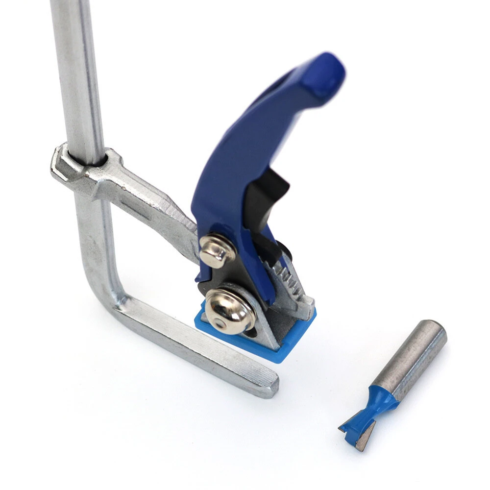 160x60mm Quick Release Ratchet Dovetail Clamp F Clamp Woodworking Clamping Tool for Joinery Work for 14-Degree by 1/2" Dovetail Tracks — view 6