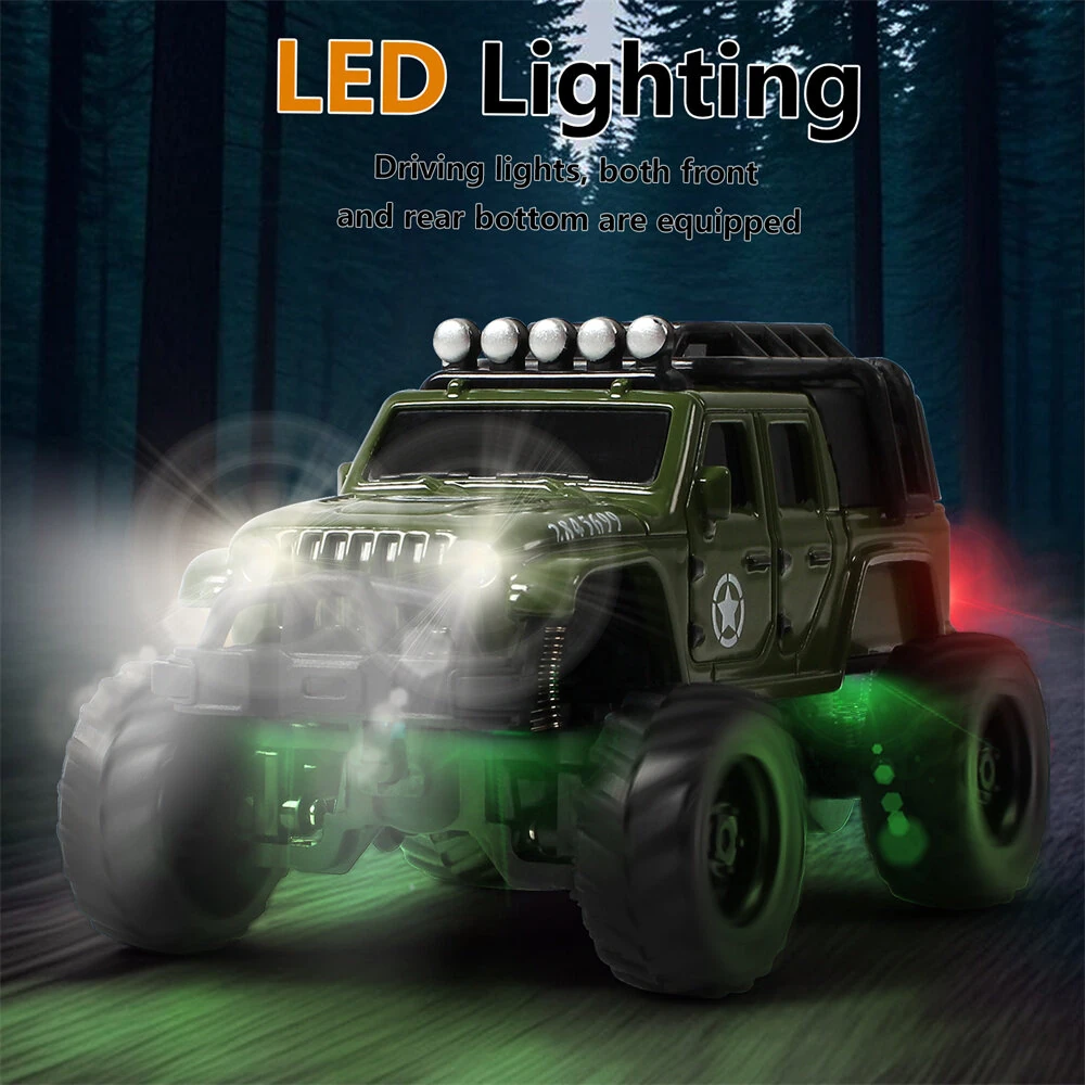 1/64 2.4G Mini Alloy RC Car Three Speed Desktop Off-Road Climbing Truck Suppprt App Remote Control LED Light Vehicles Models Toys — view 10