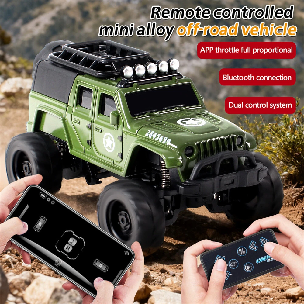 1/64 2.4G Mini Alloy RC Car Three Speed Desktop Off-Road Climbing Truck Suppprt App Remote Control LED Light Vehicles Models Toys — view 11