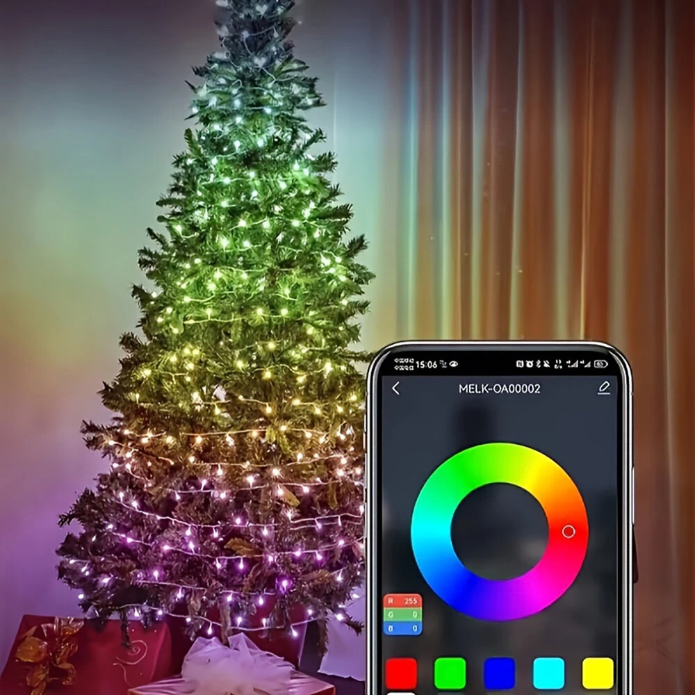 16.4ft /32.8ft /65.6ft iDeal LED Colorful USB LED Decorative String Lights with App Control Bluetooth Remote IP66 Waterproof for Holiday Room Decoration — view 8