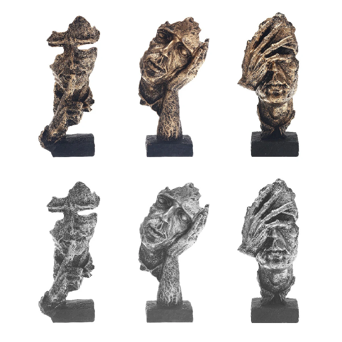 16.5cm Modern Resin Figure Statue Abstract Sculpture Craft Art Home Ornament — view 2