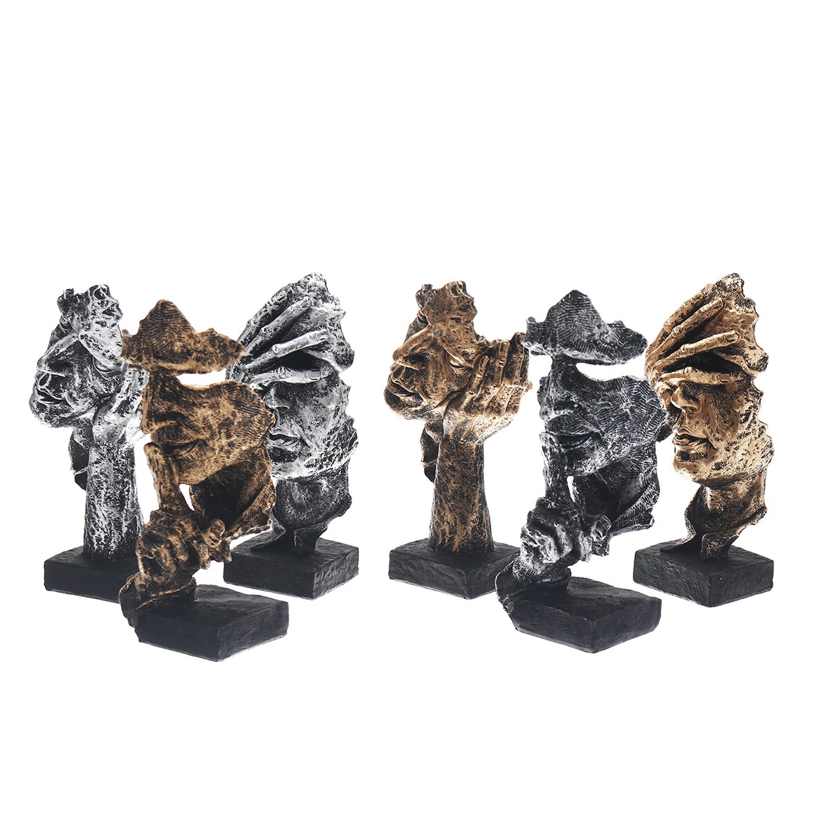 16.5cm Modern Resin Figure Statue Abstract Sculpture Craft Art Home Ornament — view 4
