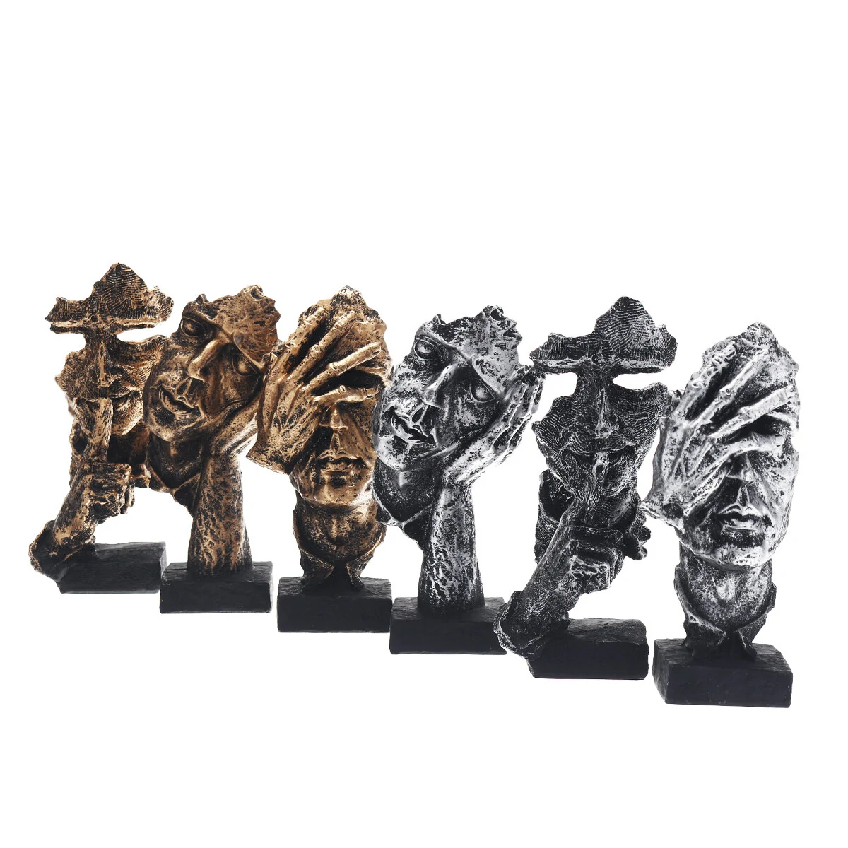 16.5cm Modern Resin Figure Statue Abstract Sculpture Craft Art Home Ornament — view 5