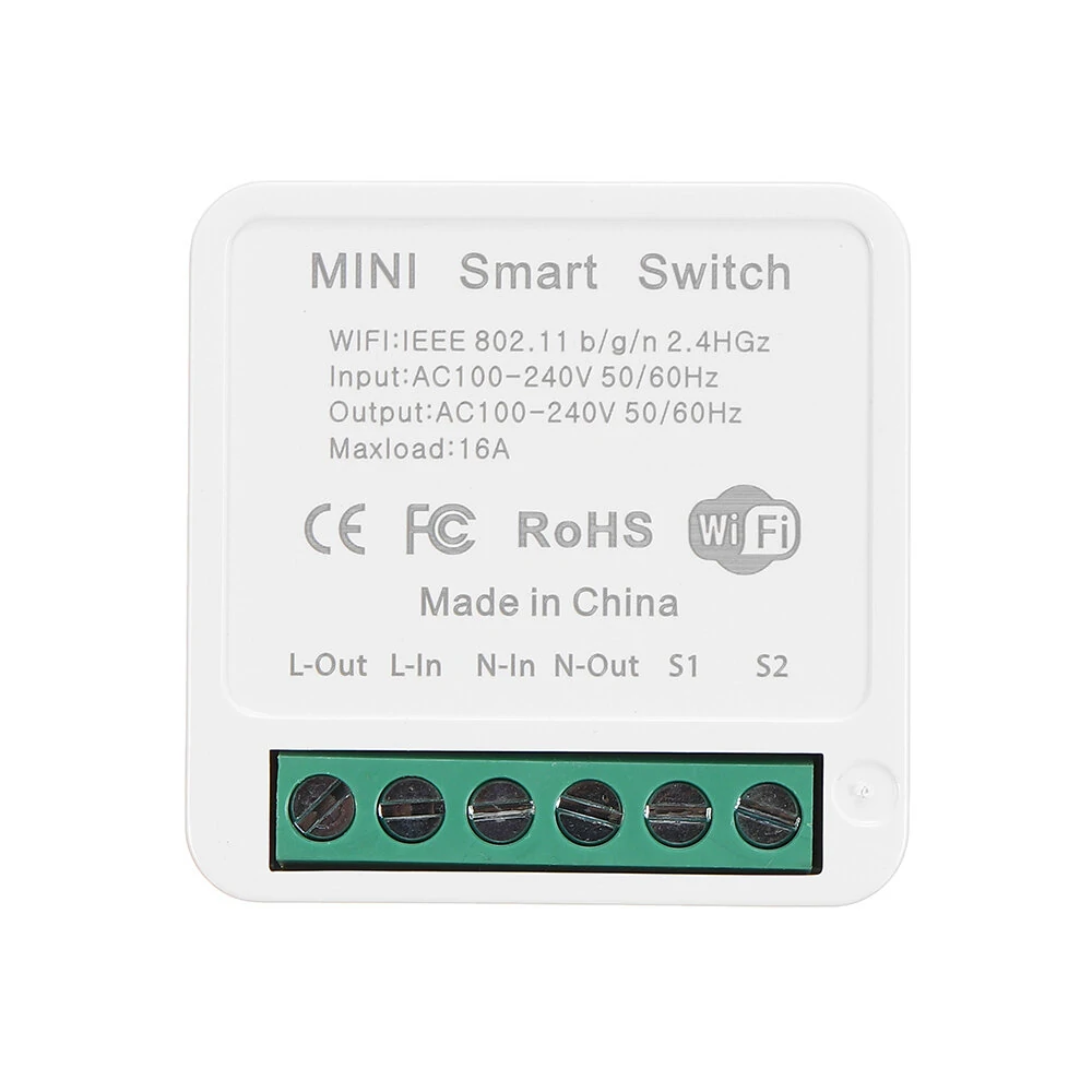 16A Mini Smart Wifi DIY Switch Support 2 Way Control Smart Home Automation Module Work with Alexa Google Home Smart Life App — Geekcreit