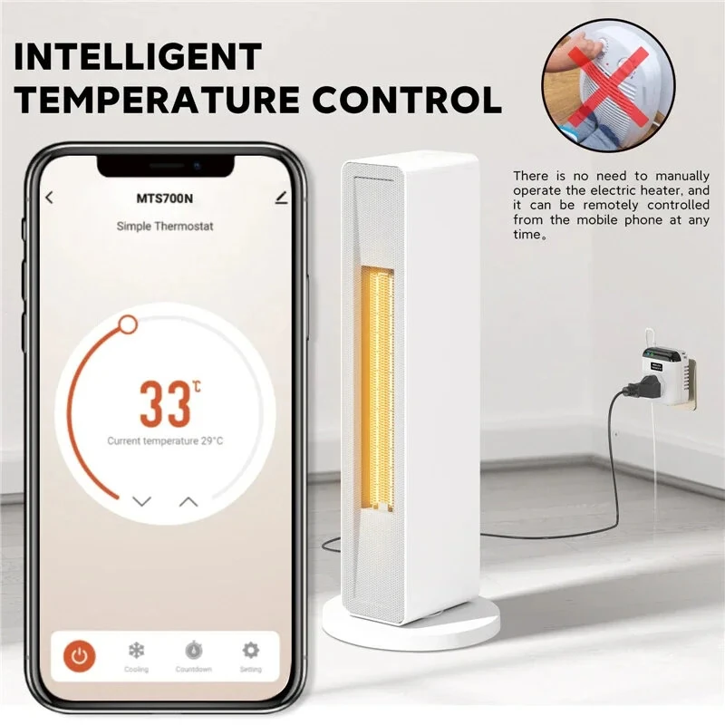 16A Programmable Tuya WiFi Smart Thermostat Wireless Plug-in Socket Temperature Controller Smart Life APP Control Voice Control with Alexa Google Assistant — view 4