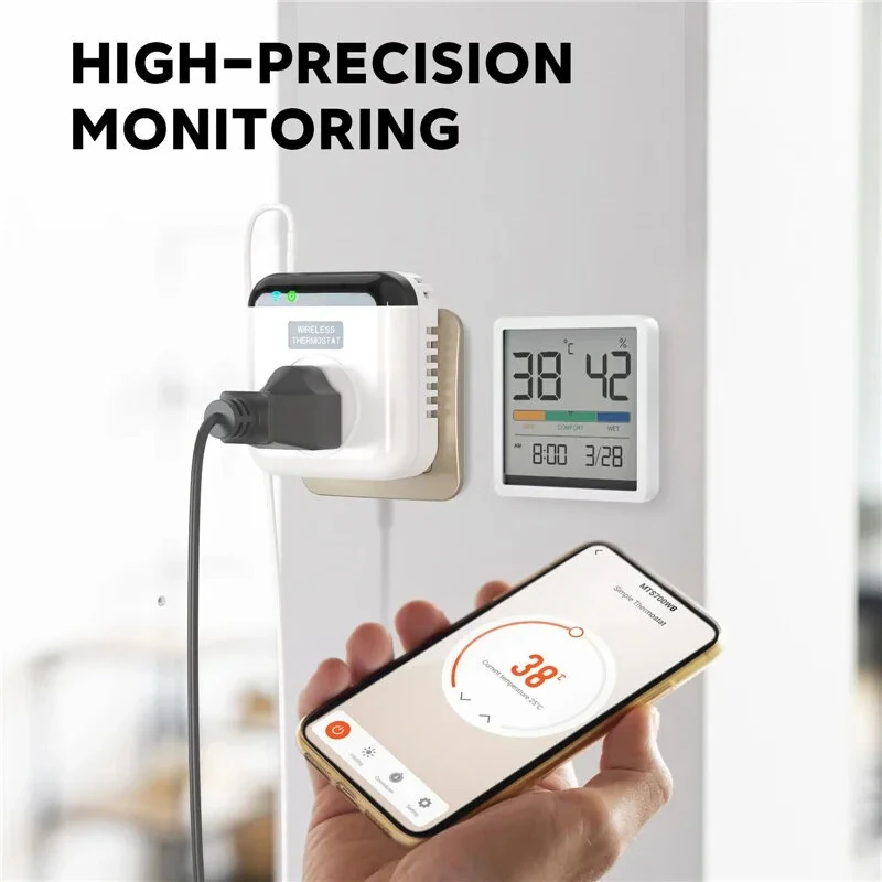 16A Programmable Tuya WiFi Smart Thermostat Wireless Plug-in Socket Temperature Controller Smart Life APP Control Voice Control with Alexa Google Assistant — view 5
