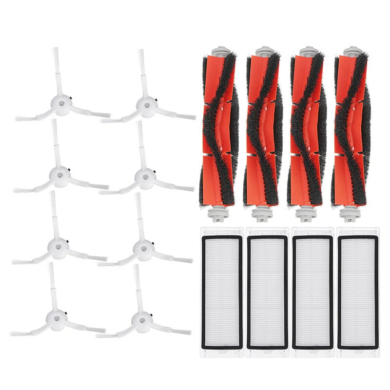 16pcs Replacements for Xiaomi Roborock Robot Vacuum Cleaner Parts Accessories Main Brushes*4 Side Brushes*8 HEPA Filters*4 [Non-Original] — view 2