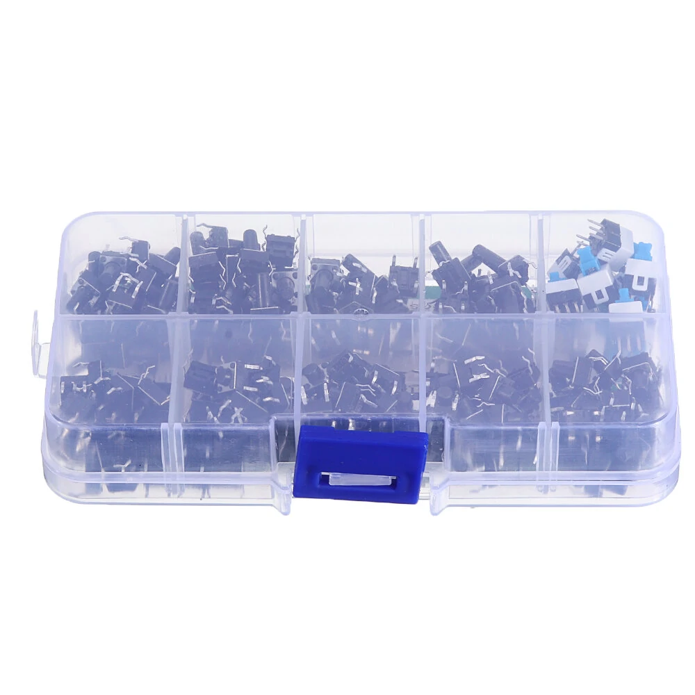 180Pcs 10 Values Tactile Push Button Switch Mini Momentary Tact Assortment Kit DIY — view 6