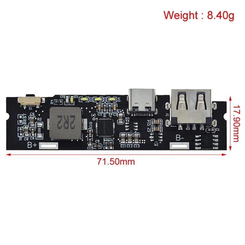 18W PD Fast Charge Module QC3.0 USB-A Output Synchronous Boost for Multiple Devices With Indicator — view 5