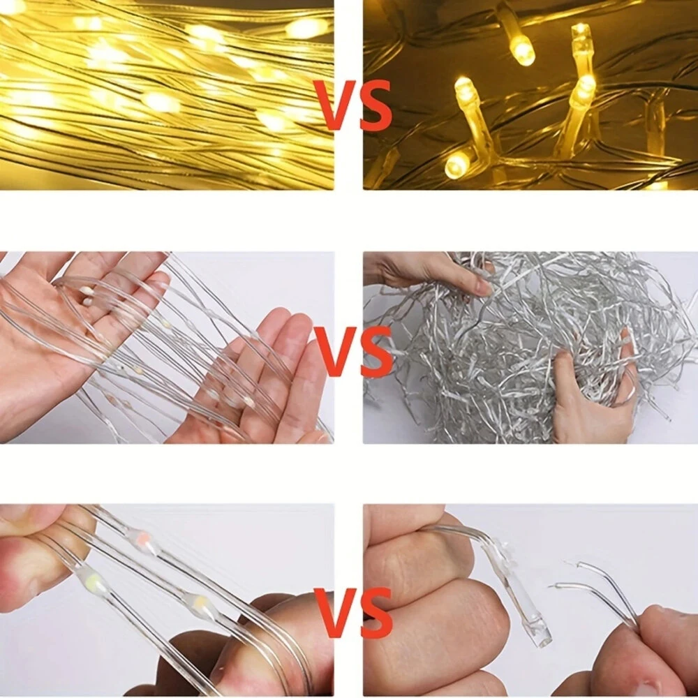 198 LED Five-Pointed Star Light Waterfall Light Water Trailing Light Christmas Holiday Decoration Light Garden Star Light String 8 Mode Function — view 8