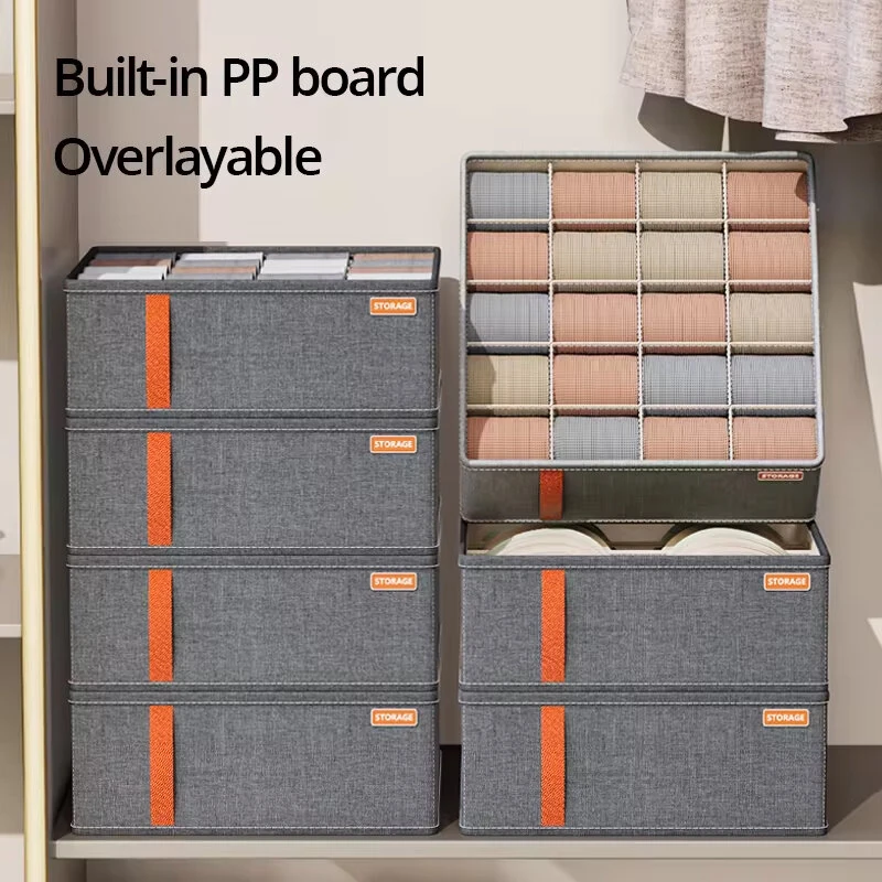 1PC 6/7/20 Grid Underwear Storage Box Socks Underwear Storage Drawer Division Multifunction Ale Household Wardrobe Classification — view 5