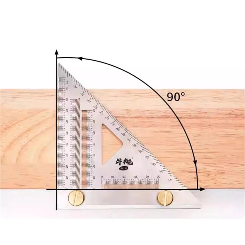 1Pc Carpenter Square 3D Multi Angle Measuring Ruler Precision Hole Positioning Marking Gauge Woodworking Scriber Triangle Ruler — view 3