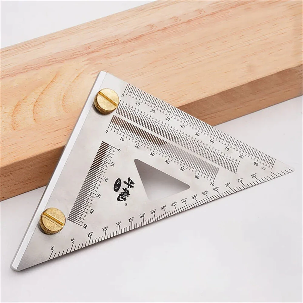 1Pc Carpenter Square 3D Multi Angle Measuring Ruler Precision Hole Positioning Marking Gauge Woodworking Scriber Triangle Ruler — view 6
