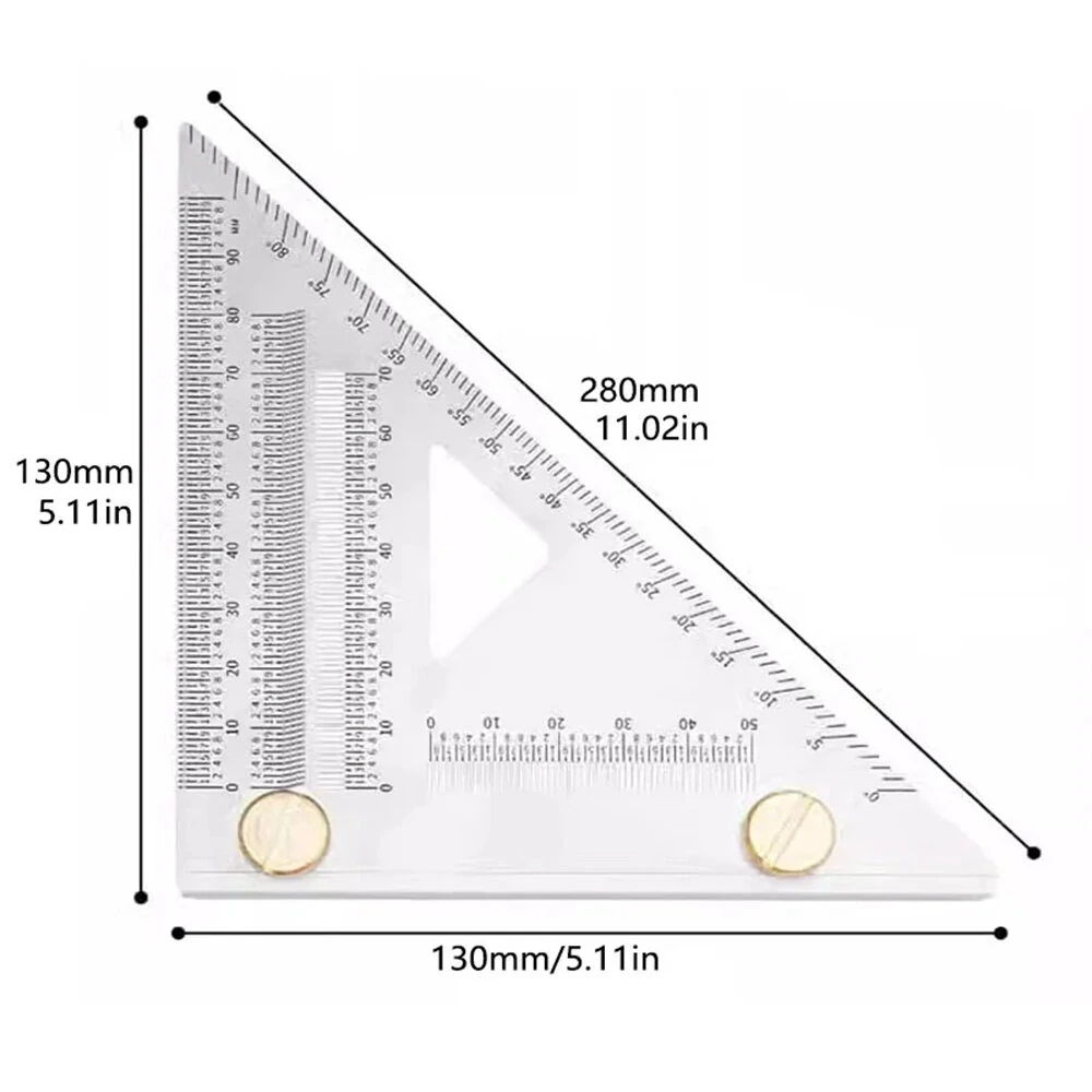 1Pc Carpenter Square 3D Multi Angle Measuring Ruler Precision Hole Positioning Marking Gauge Woodworking Scriber Triangle Ruler — view 7