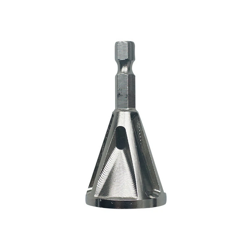 1Pc Deburring External Chamfering Tool Hss Triangular Handle / Hexagonal Handle Pagoda Metal Steel Step Drill Bit Hole Drill Conical Drill Countersink Hole — view 8