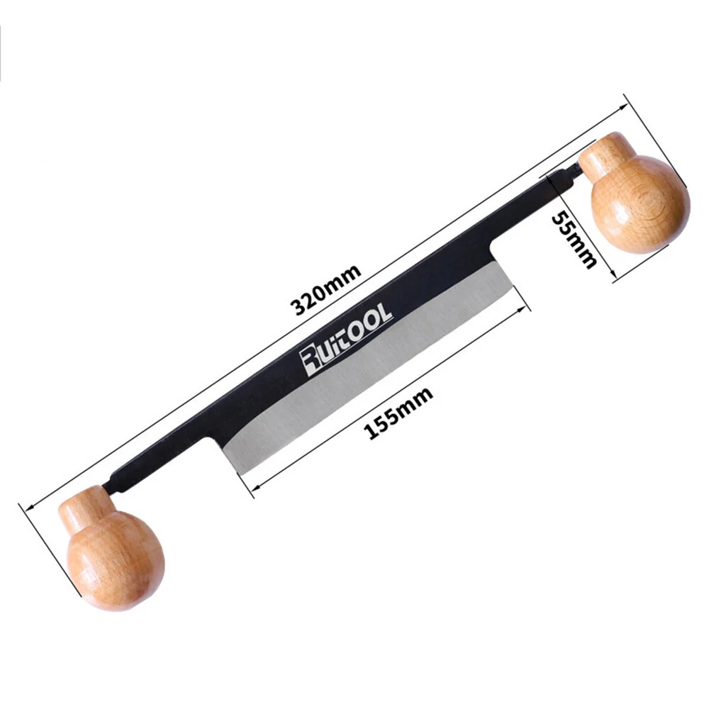 1pc Draw Knife Straight Shave Knife With High Carbon Steel Blade Wooden Handle Pull Knife Woodworking Debarking Hand Tool For Logs and Fence Posts — view 6