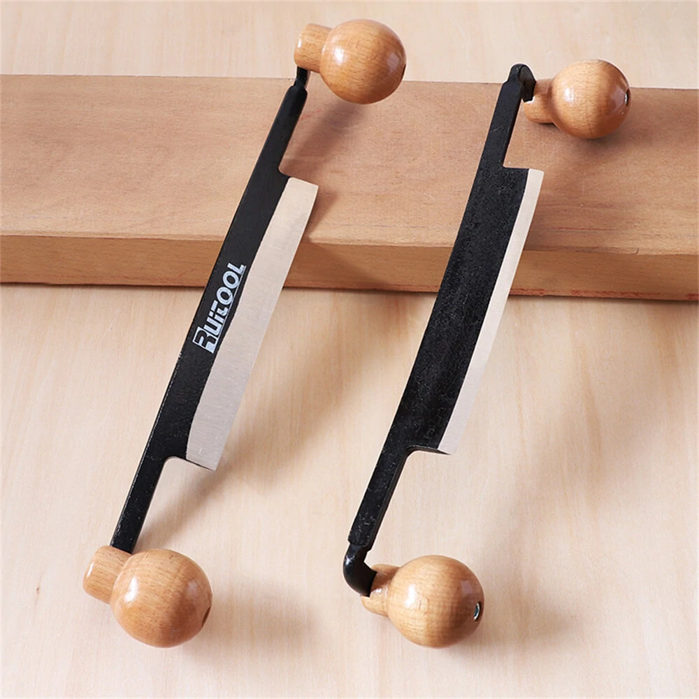 1pc Draw Knife Straight Shave Knife With High Carbon Steel Blade Wooden Handle Pull Knife Woodworking Debarking Hand Tool For Logs and Fence Posts — view 8