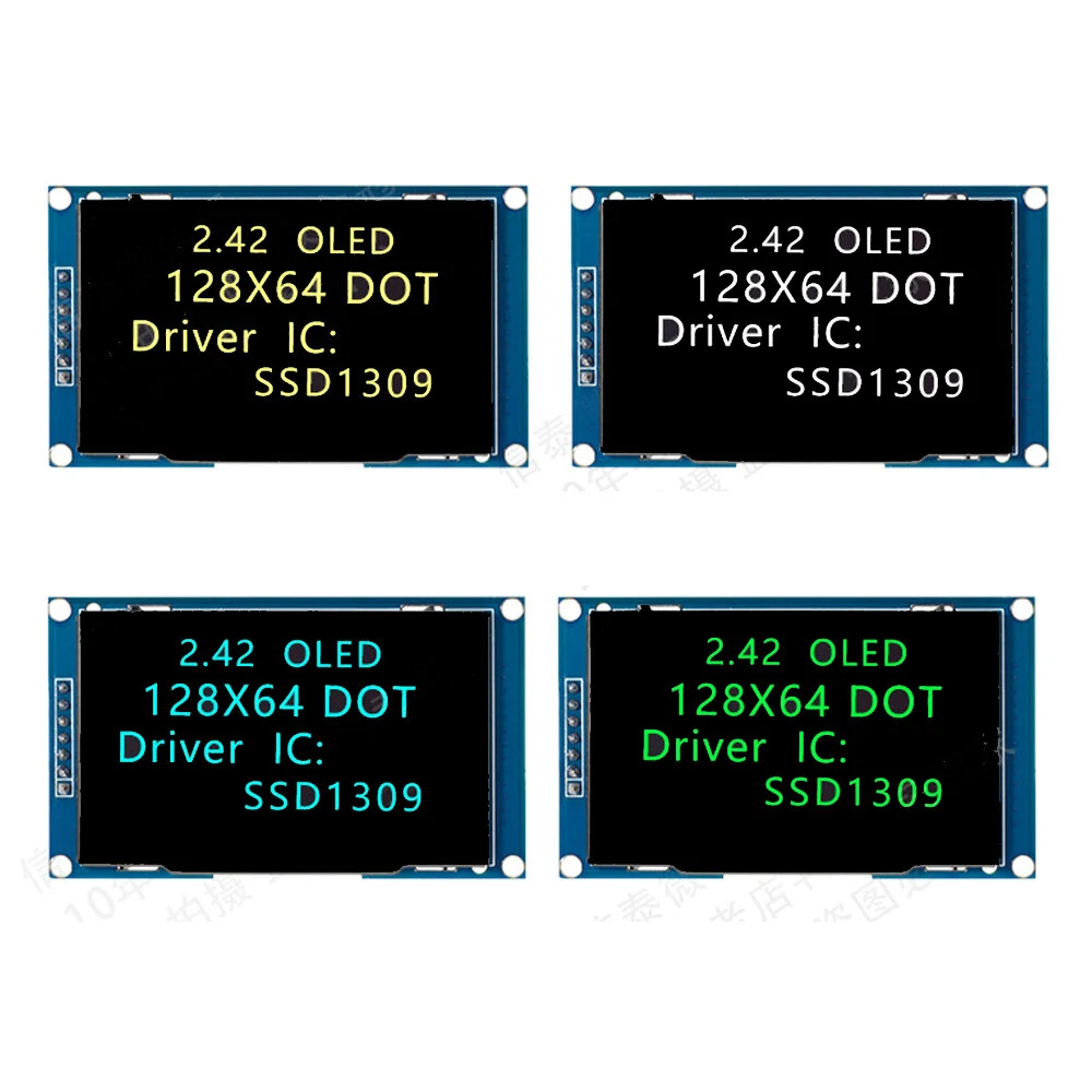 2.42 inch 7PIN OLED Display LCD Screen Module Resolution 128*64 SPI/IIC Interface SSD1309 Driver — image 1