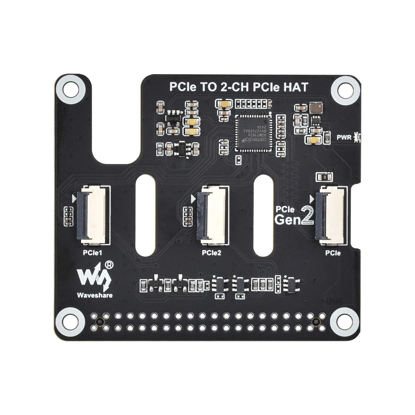 2-Ch PCIe FFC Adapter Board For Raspberry Pi 5 Expands 2-Ch PCIe FFC Connectors Supports Stacking Multiple PCIe HATs Raspberry Pi 5 PCIe HAT — view 8