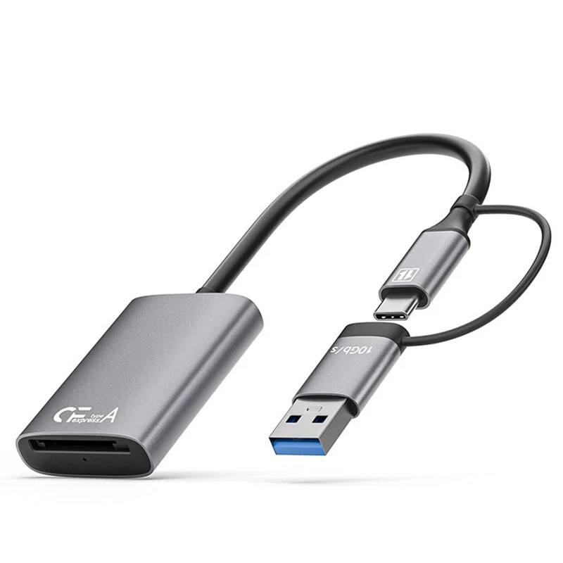 2-in-1 CFexpress Type A Card Reader USB 3.1 Gen2 800MB/s High Speed Data Transfer USB-A/Type-C to CFA+SD Card Aluminum Alloy Card Reader for Phone Laptop — Pricio