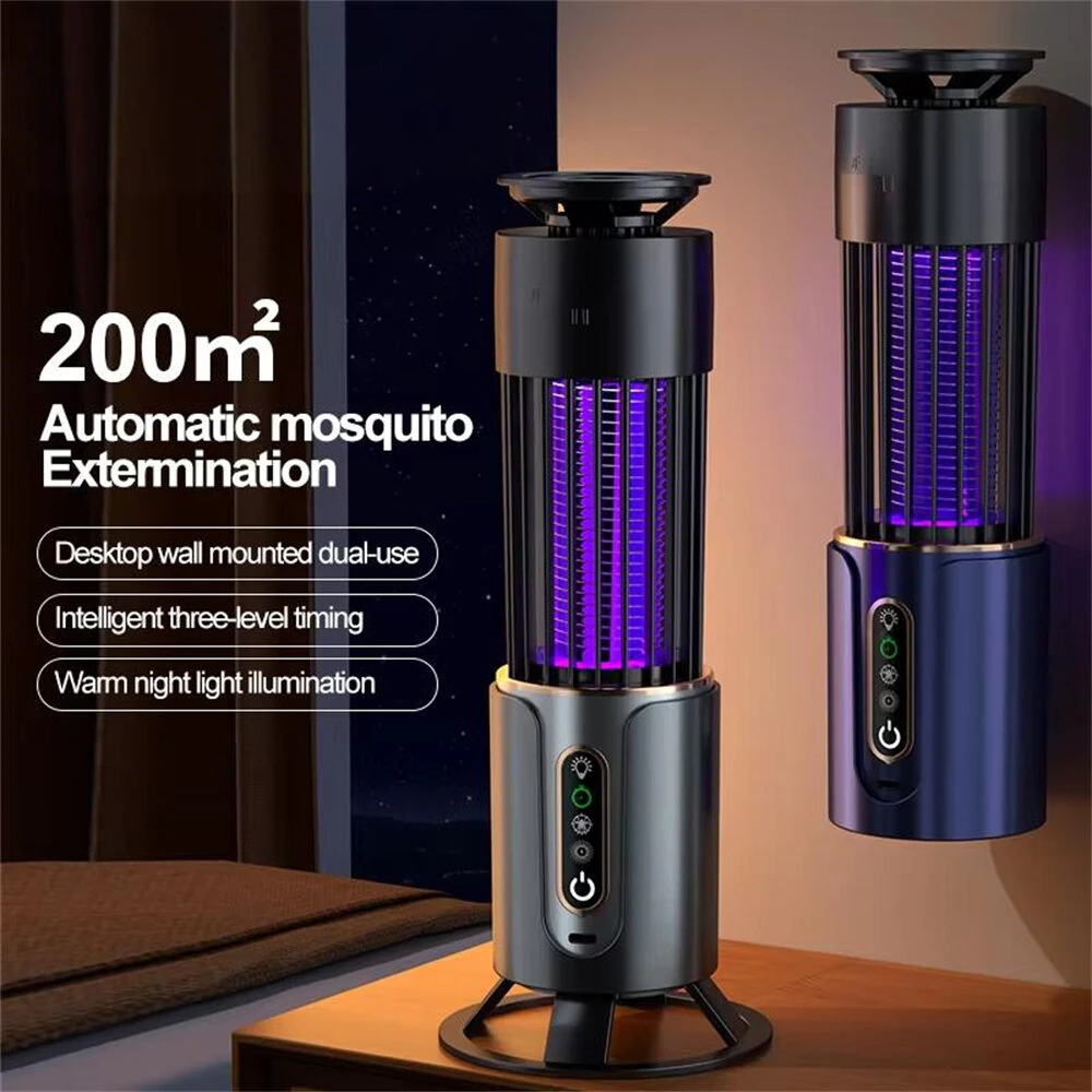 2 in 1 Strong Electric Shock Mosquito Killer Lamp 2000V High Power LED UV Light Portable Night Light Indoor Outdoor Bug Zapper Camping Lantern — Pricio