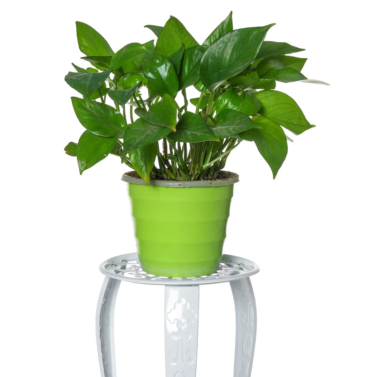 2 Tier Plant Stand Ceramic Planter Pot Succulent Flower Iron Rack Holder — view 4