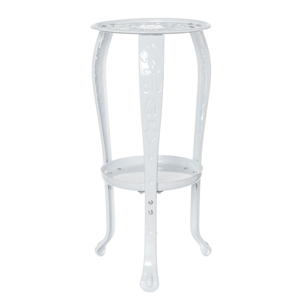 2 Tier Plant Stand Ceramic Planter Pot Succulent Flower Iron Rack Holder — view 5