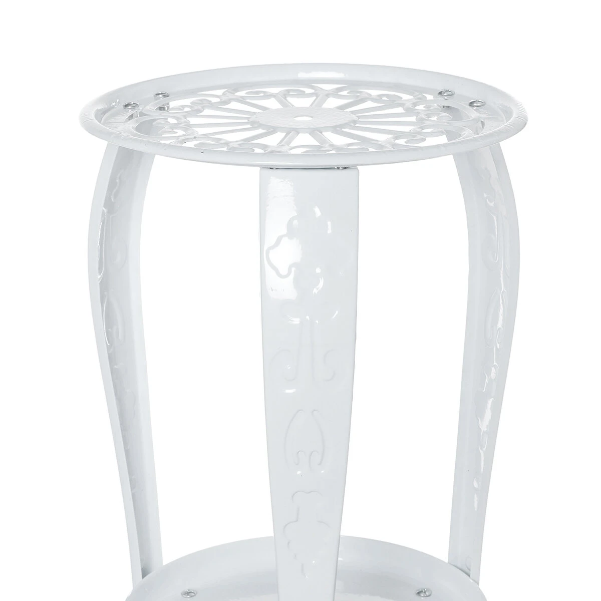 2 Tier Plant Stand Ceramic Planter Pot Succulent Flower Iron Rack Holder — view 7