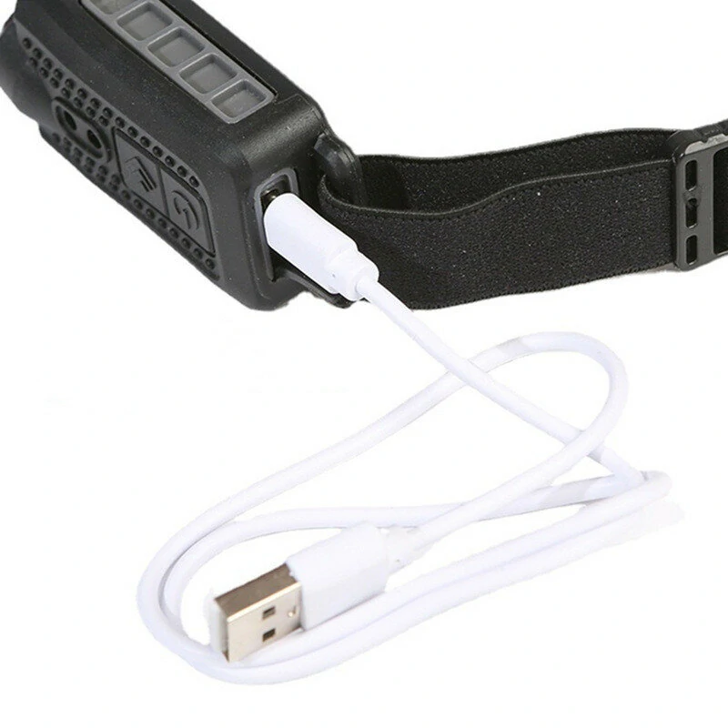 2*XPE 1*COB LED Headlamp Sensor 5 Modes Type-C Rechargeable Headlight Outdoor Flashlight Torch — view 6