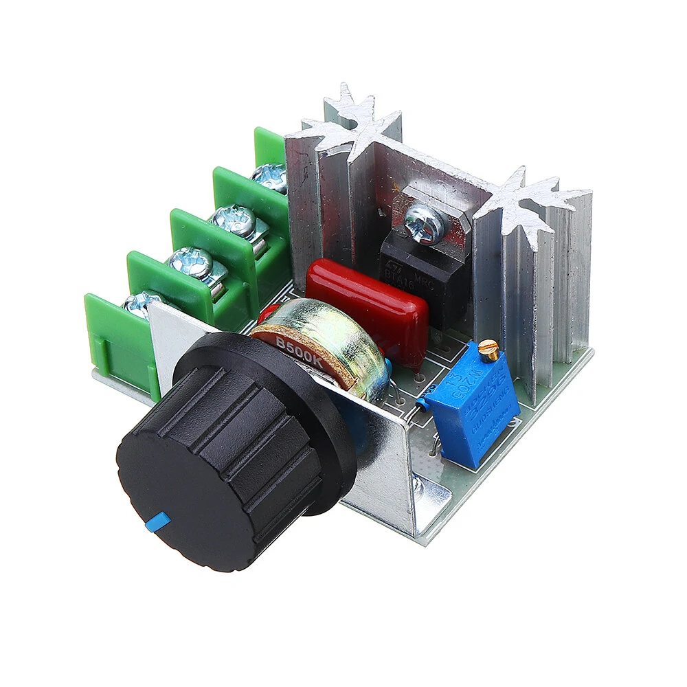 2000W 220V Speed Controller SCR Voltage Regulator Dimming Dimmer Thermostat Module Board — Pricio