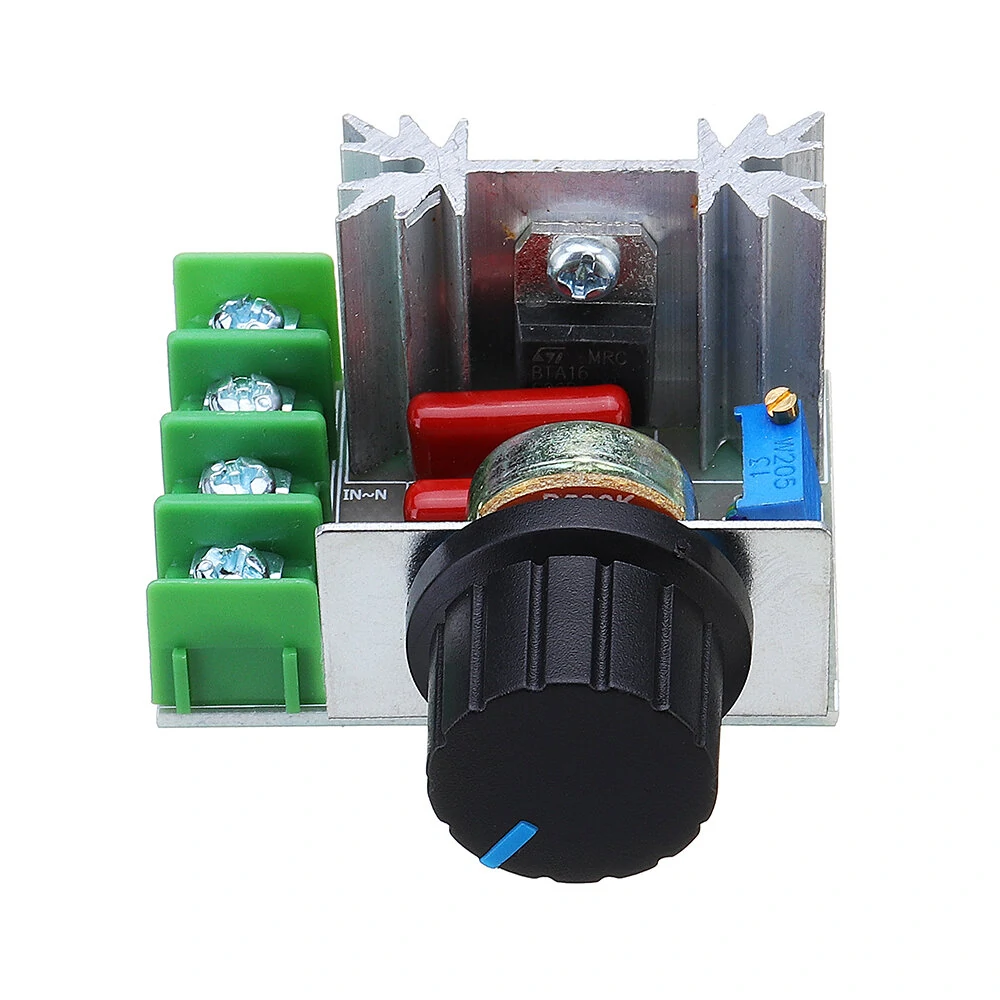 2000W 220V Speed Controller SCR Voltage Regulator Dimming Dimmer Thermostat Module Board — view 5